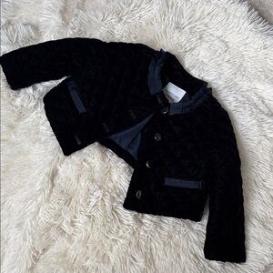 Janie and Jack Quilted Black Blazer